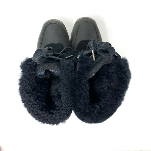 PAJAR Abbie Black Leather Cold Weather Fur Cuff Boots Size 7.5/ 38 - Picture 8 of 13